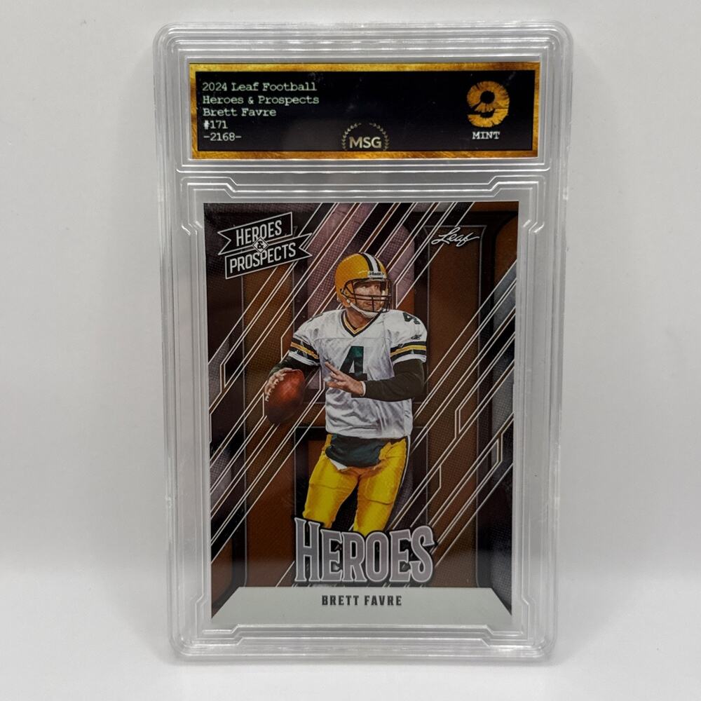 2024 Leaf Heroes & Prospects #171 Brett Favre NFL Green Bay Packers Graded 9